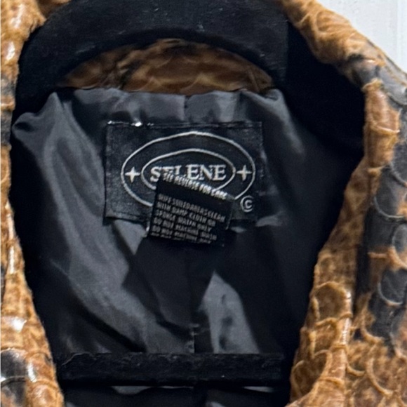 VINTAGE SELENE SPORT COAT JACKET WOMENS SNAKE PRINTED SIZE XL - Picture 2 of 3